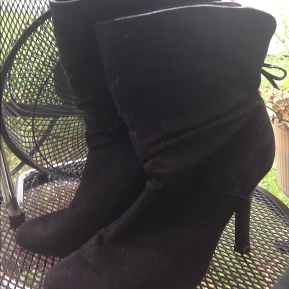 🔥Sale! Black faux suede boots - Picture 4 of 8